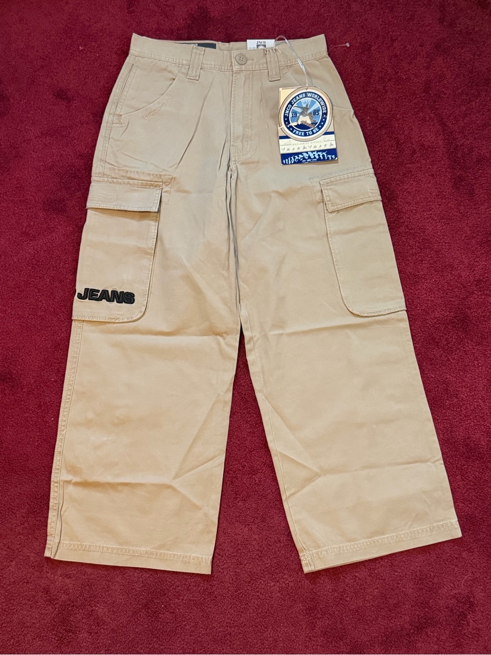 Vintage JNCO Extremes Cargo Shorts NWT Youth 14 Camel Khaki Skate Graphic NWT